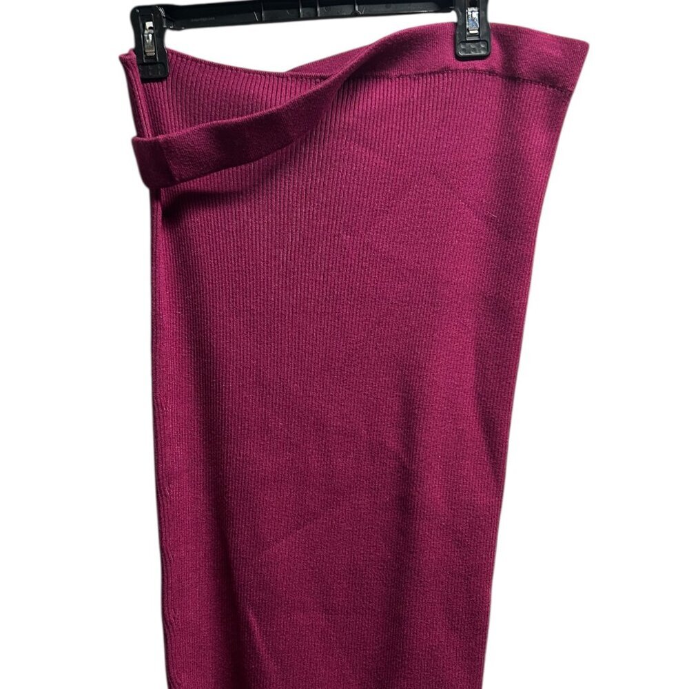 Michael Costello x Revolve Cut Out Knit Midi Skirt in Plum Size XL - Picture 5 of 6